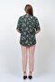 Cotton Crunchy Floral Woven Wide Cut Large Size Shirt - 3