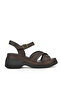 , Women's Genuine Leather Heeled Sandals 141992Z61001 Brown - 3