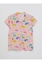 LCW Kids Shirt Collar Print Short Sleeve Girl's Pajamas Set with Shorts - 2