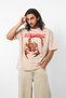 Scorpion Front Printed Beige Premium Oversize Unisex Tshirt - 2