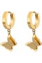 Steel Butterfly Earrings Gold Women