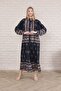 Plus Size Women's Dress - Front Buttoned and Woven - 2