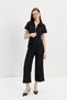 Black Pencil High Waist Culotte Trousers - 5