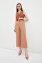 Brown Pencil High Waist Culotte Trousers - 4