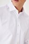 Men's White Slim Fit Narrow Cut Classic Collar Cotton Dobby Shirt - 5