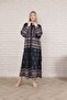 Plus Size Women's Dress - Front Buttoned and Woven - 5