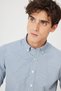 Men's Green Slim Fit Narrow Cut Button Collar Cotton Checked Shirt - 6
