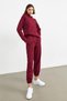 Claret Red Hooded Sweatshirt - 5