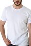 Men's White 100% Cotton Regular Fit Crew Neck Short Sleeve T-Shirt