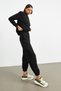 Black Elastic Waist Jogger Sweatpants