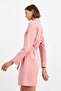 Pink Knitted Belted Tunic Dress - 5
