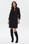 Tie Detailed Midi Dress with Elastic Sleeves