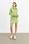 Green Knitted Belted Tunic Dress - 2