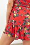 Red V-Neck Half Sleeve Mini Dress - 2