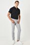 Men's Gray 360 Degree Stretch in All Directions Slim Fit Slim Fit Cotton Comfortable Trousers - 4