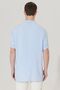 Men's Light Blue Slim Fit Narrow Cut Cuban Collar Short Sleeve Shirt - 7