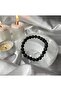 Snowy Obsidian Stone Natural Stone Bracelet