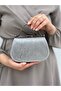 Women's Wavy Platinum Evening Dress Clutch Bag - 3