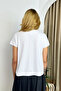 Women's White V-Neck Off-Shoulder Basic T-Shirt - 7