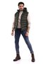 Men's Y20 Gel Filling Removable Zippered Hooded Water Repellent Fabric Inflatable Vest Khaki - 4
