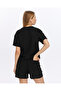 Linen Shorts Set and v-neck Blouse Women's Set - 4