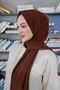 *Medina Silk Shawl - Premium Quality, Non-Slip, Firmly Structured, 190 X70, Chocolate Brown - 2