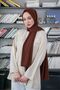 *Medina Silk Shawl - Premium Quality, Non-Slip, Firmly Structured, 190 X70, Chocolate Brown