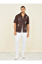 Premium Cotton Slub Camp Collar Embroidered  Relaxed Shirt - 3