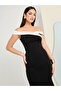 Off-Shoulder Duo Tone Bodycon Maxi Dress - 3