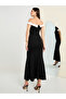 Off-Shoulder Duo Tone Bodycon Maxi Dress - 5