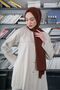 *Medina Silk Shawl - Premium Quality, Non-Slip, Firmly Structured, 190 X70, Chocolate Brown - 4