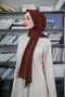 *Medina Silk Shawl - Premium Quality, Non-Slip, Firmly Structured, 190 X70, Chocolate Brown - 5