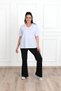 Women's V-Neck Basic Plus Size T-Shirt 1297-22 - 4