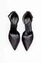 Satin Ankle Strap Closed Heel Casual Stylish Heeled Shoes - 7
