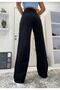 Buggytrend Black High Waist Lycra Loose Jeans Palazzo Trousers - 3