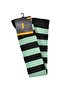 Women's Black Khaki Striped Cotton Knee High Socks - Design Socks - 6