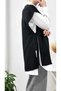 Baby Collar Shirt and Shirt Top with Side Lacing Tunic Women's Double Set - 4