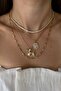 Steel Stone Plate Letter Necklace - 2