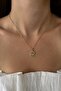 Steel Stone Plate Letter Necklace