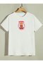 White Inverted Face Characters Front Back Printed Oversize Unisex Tshirt - 2