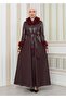HOODED FUR SLEEVE WITH KERMER LEATHER COVER 1349