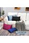 طقم وسائد ديكور مخملية مكون من قطعتين تصميم متين - 50x30 سم - 6