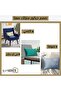 طقم وسائد ديكور مخملية من قطعتين تصميم متين - 50x30 سم - 7