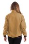 Women's Stand Collar Bonded Water Repellent Fabric Casual Zippered Seasonal Coat Mustard - 6