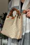 Women's Braided 4 Compartment Shoulder Bag and Handbag 2180-glb - 4
