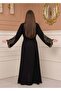 Stone Detailed Arm and Belted Abaya Ferace - 683 - 6
