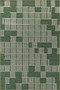 Geometric Green Colored Themed Patterned Woven Base Carpet and Washable Carpet Miravip10219