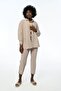 WOMEN'S EMBOSSED GEOMETRIC PATTERNED OVERSIZE SHIRT - 3