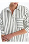 LCW Striped Long Sleeve Oversize Women's Shirt - 3