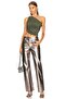 Women's Army Green Jersey Cropped Top - 3